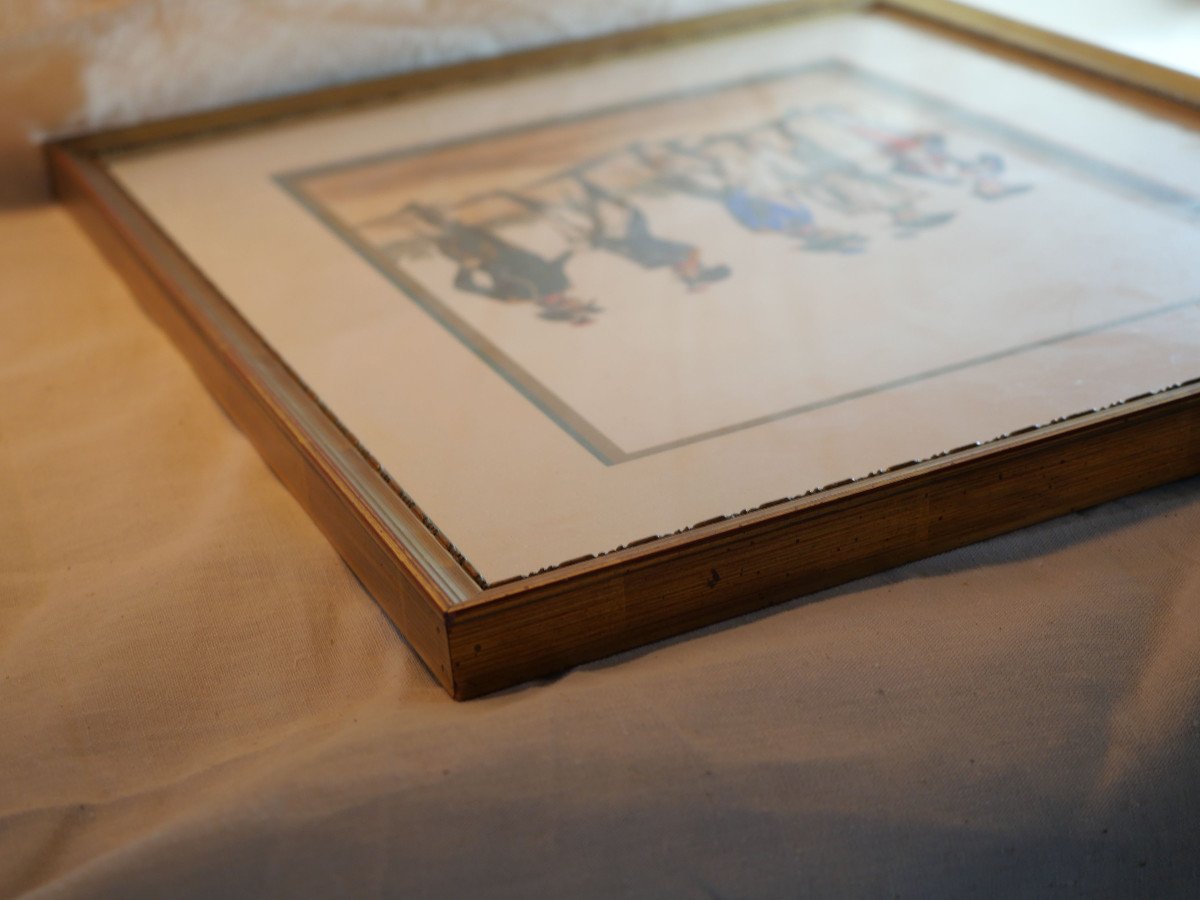 Uniformes Anciens Officiers Armée Française 1790 Gravure Encadrement Professionnel Lbv24cad014-photo-8