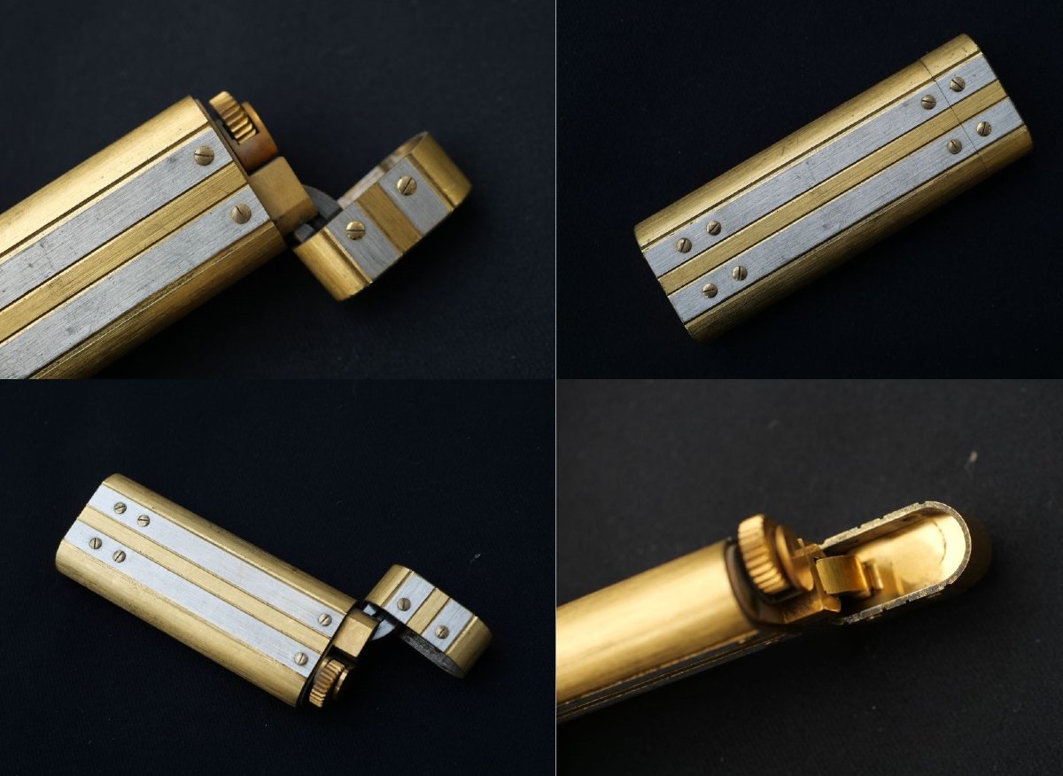 Briquet Cartier à Système Modèle Santos à Roulette Sortante  - Fonctionnel Cae25car001-photo-8