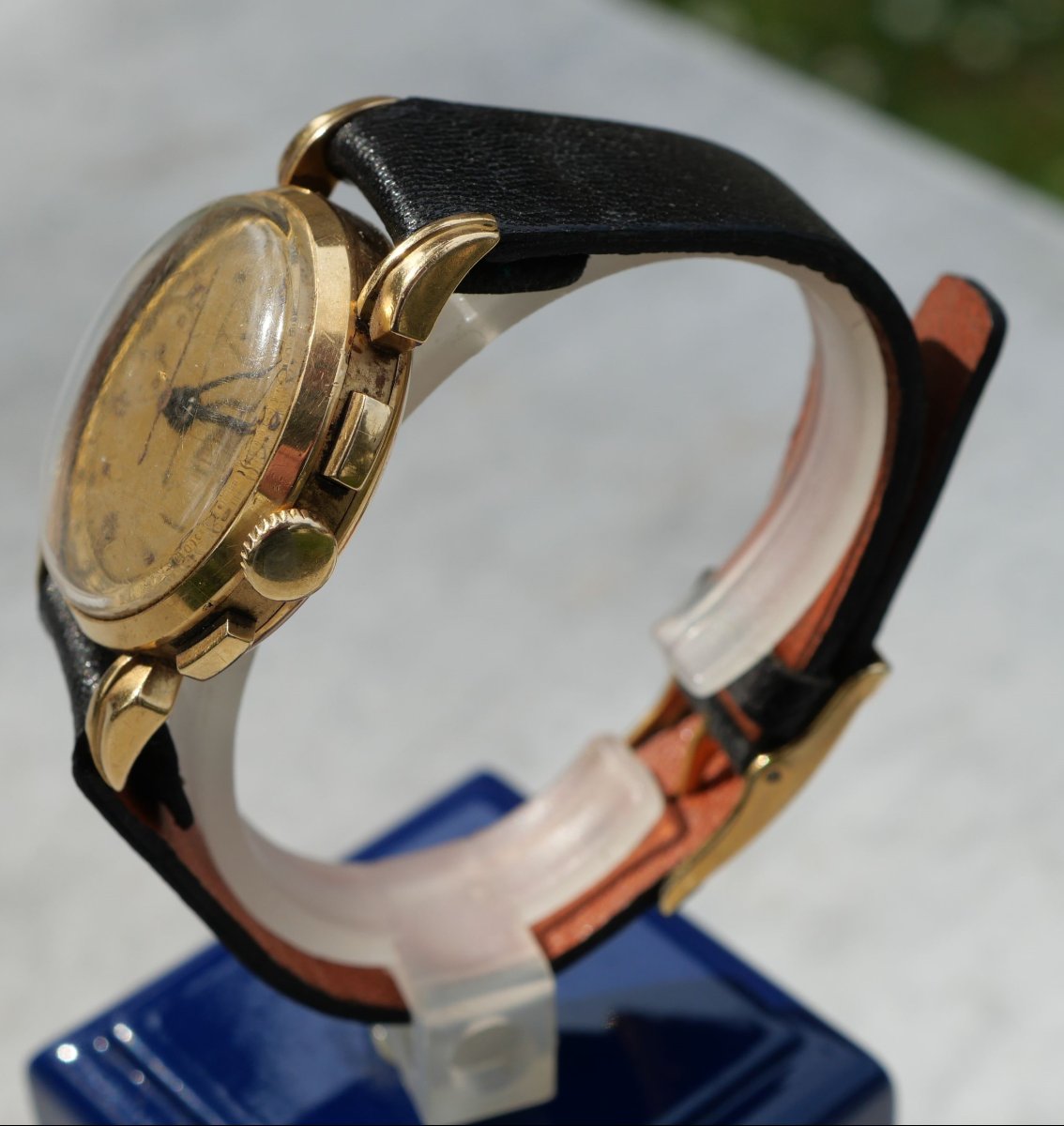 Delwa Swiss Men's Chronograph 18k Gold Wristwatch Caliber Landeron 13 Lcl22chr001-photo-1