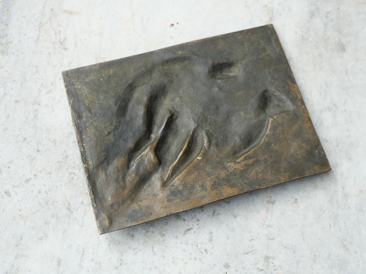 Erotica - Vers 1900 Plaque Bronze Scène Avec Religieux - Ref Per25ero001-photo-4