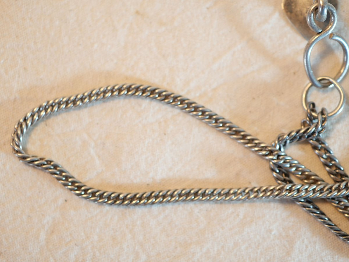 Chatelaine With Its Chain Set Solid Silver Hallmark Minerva Net Weight 59.7 G Scn25cha001-photo-3