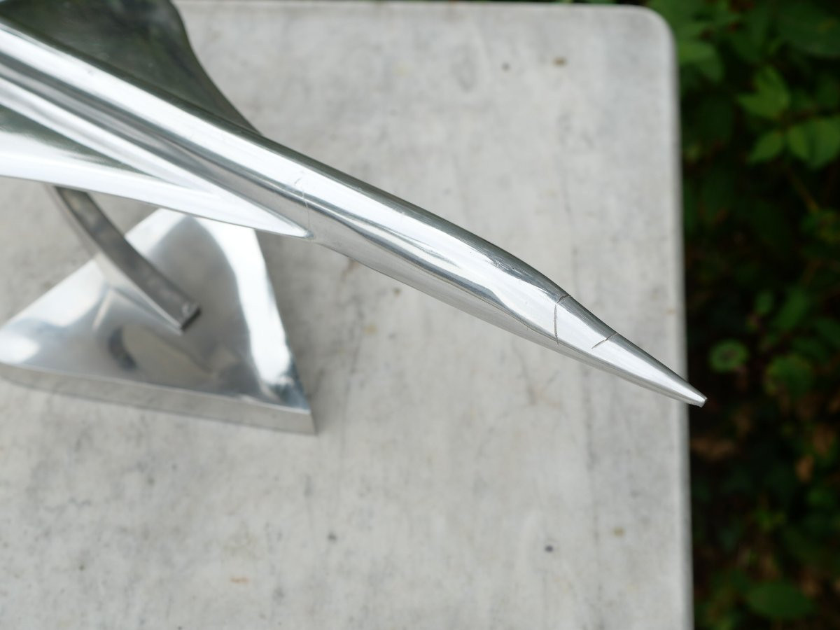 Maquette Concorde numérotée présentation constructeur Avion vintage aluminium - BEA25AVI001-photo-1