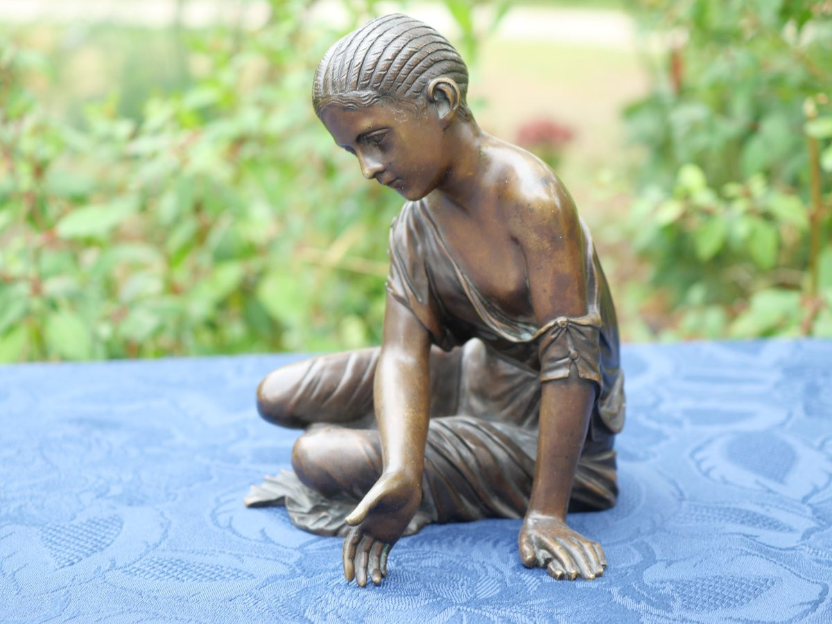 Statuette en bronze LA JOUEUSE D'OSSELETS Pradier XIX - BEA25BRO001-photo-3