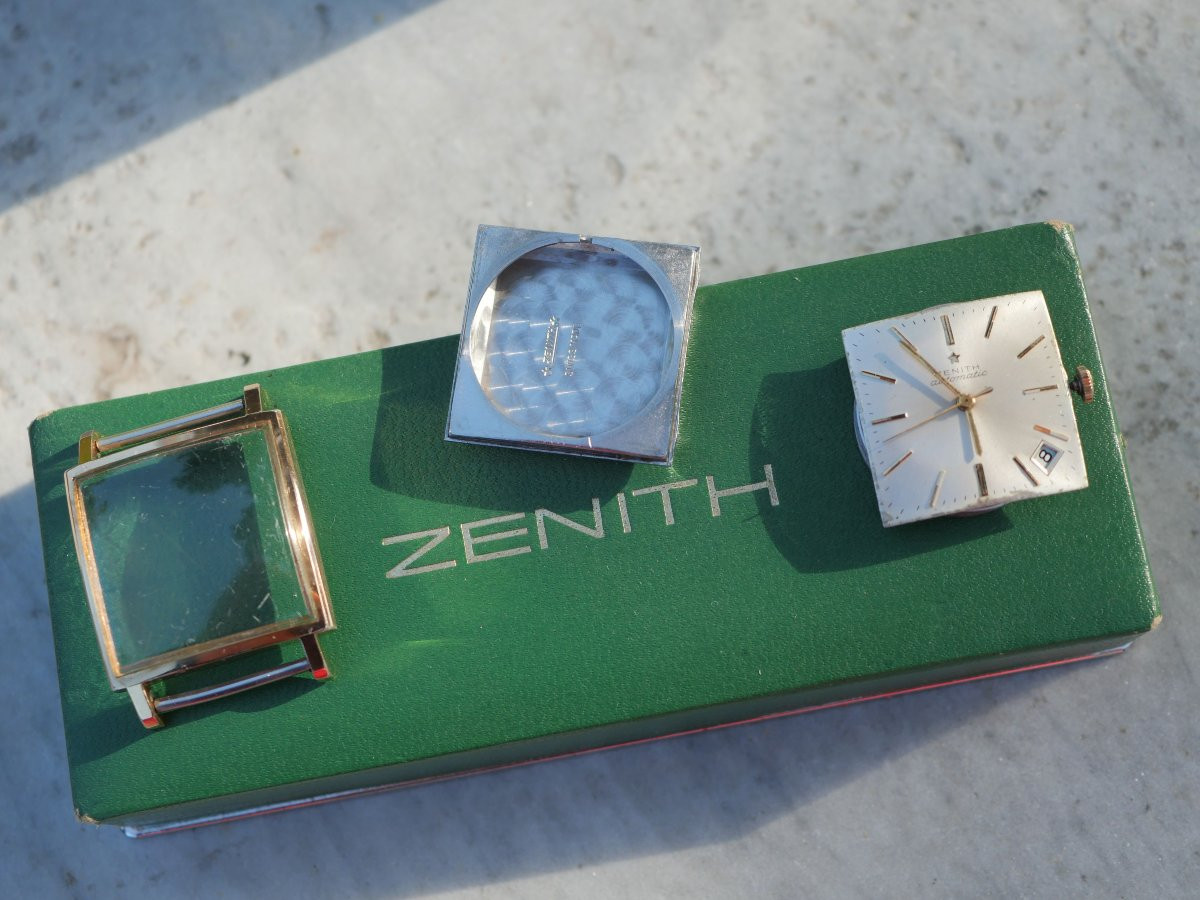Montre bracelet  homme Zenith plaqué or automatic modèle Square calibre 2532-PC-photo-4