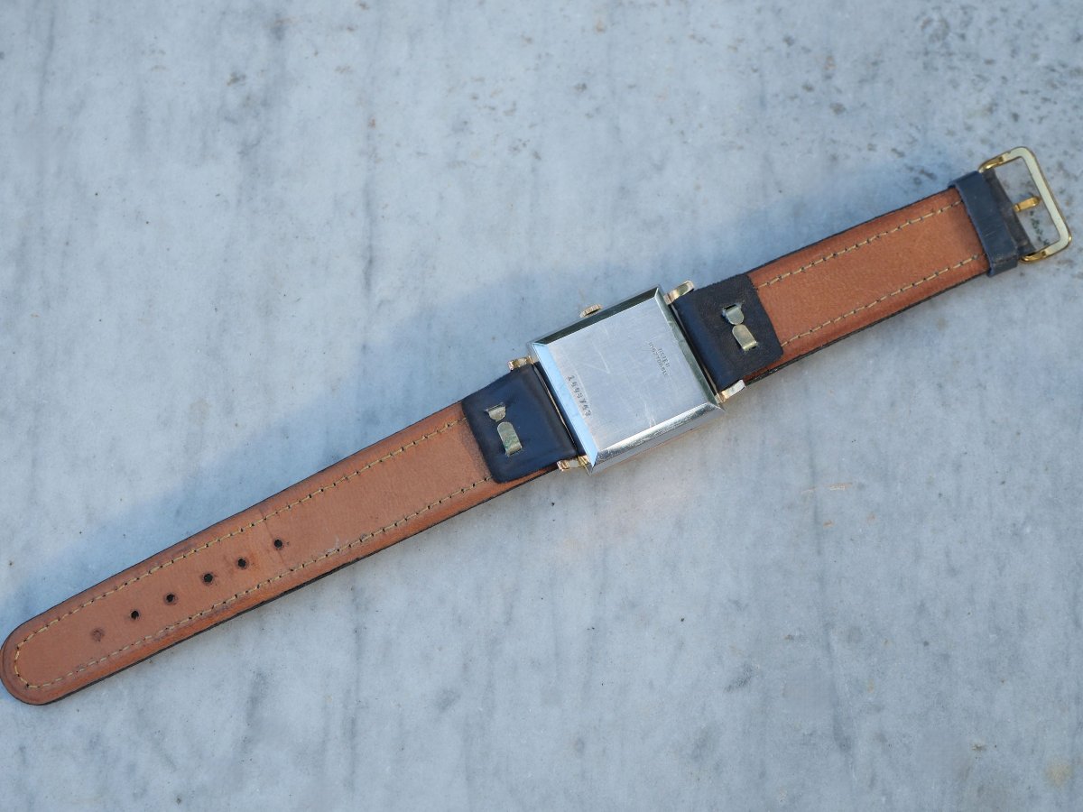 Montre bracelet  homme Zenith plaqué or automatic modèle Square calibre 2532-PC-photo-1