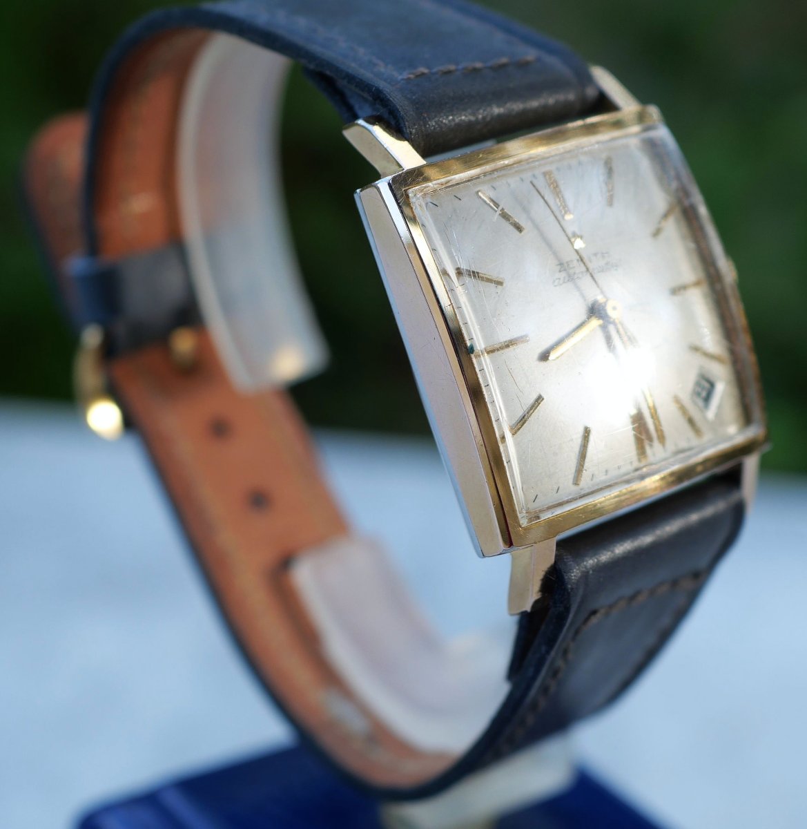 Montre bracelet  homme Zenith plaqué or automatic modèle Square calibre 2532-PC-photo-2