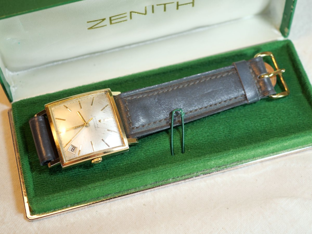 Montre bracelet  homme Zenith plaqué or automatic modèle Square calibre 2532-PC-photo-6