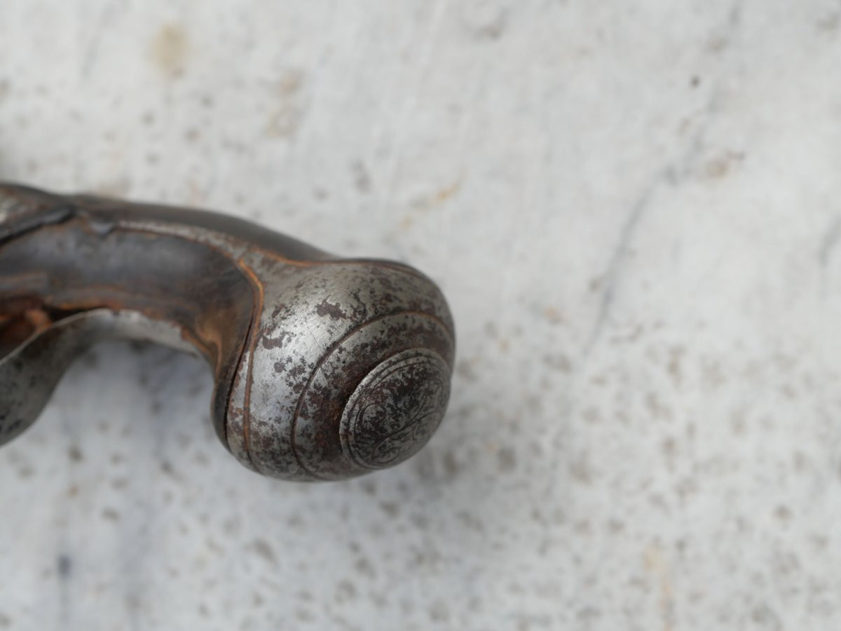 Petit pistolet Silex de voyage époque XVIII - ref CAB25SIL002-photo-6