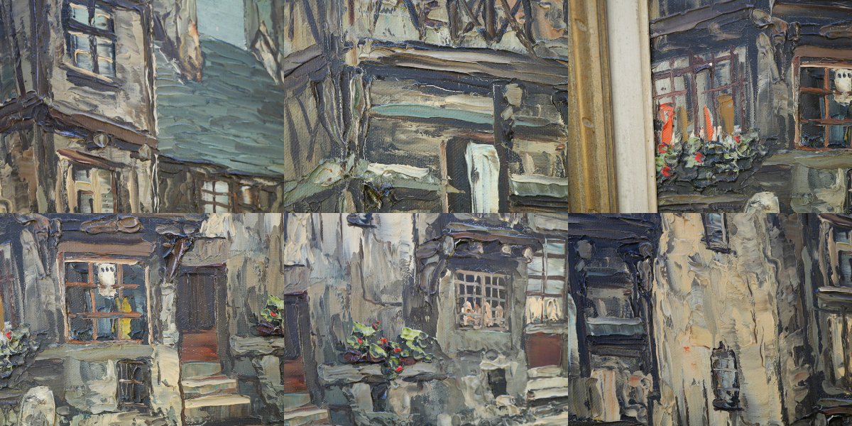Hst Knife Painting Signed Boyer Half-timbered Norman Village House Rbn25boy001-photo-6