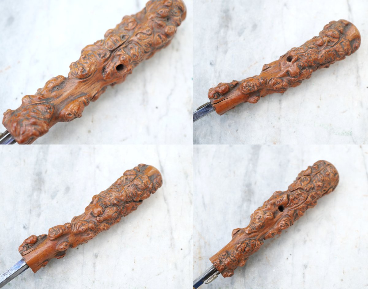 Cravache avec dague dissimulée bouton et arme parfaitement masqués  XIX  HER25CAN006-photo-5