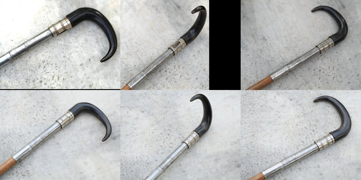 RARE Ancienne Canne fusil 9 mm "RAPID DEFENSIF" avec poinçon - ref HER25CAN010 -photo-3