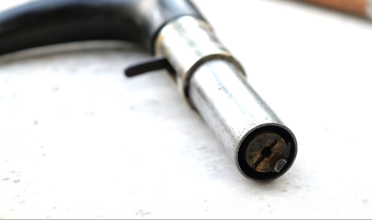 RARE Ancienne Canne fusil 9 mm "RAPID DEFENSIF" avec poinçon - ref HER25CAN010 -photo-2