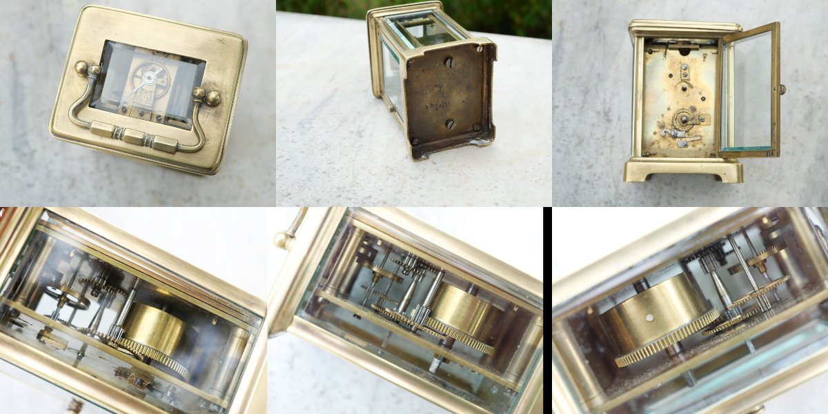19th Century Brass Officer's Or Travel Clock - Lis25off001-photo-8