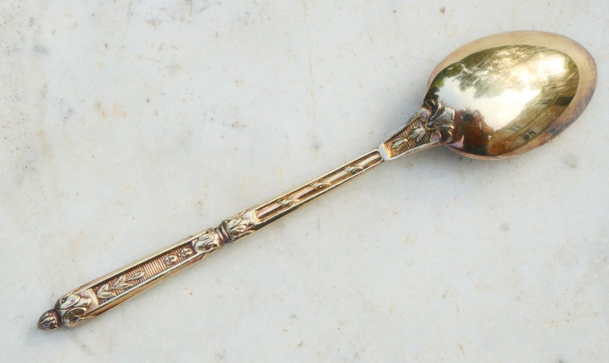 Complete Set Of Ravinet d'Enfert Mocha Spoons - Russian Shape - Good Condition - 20th Century Lcl22rav001 -photo-7