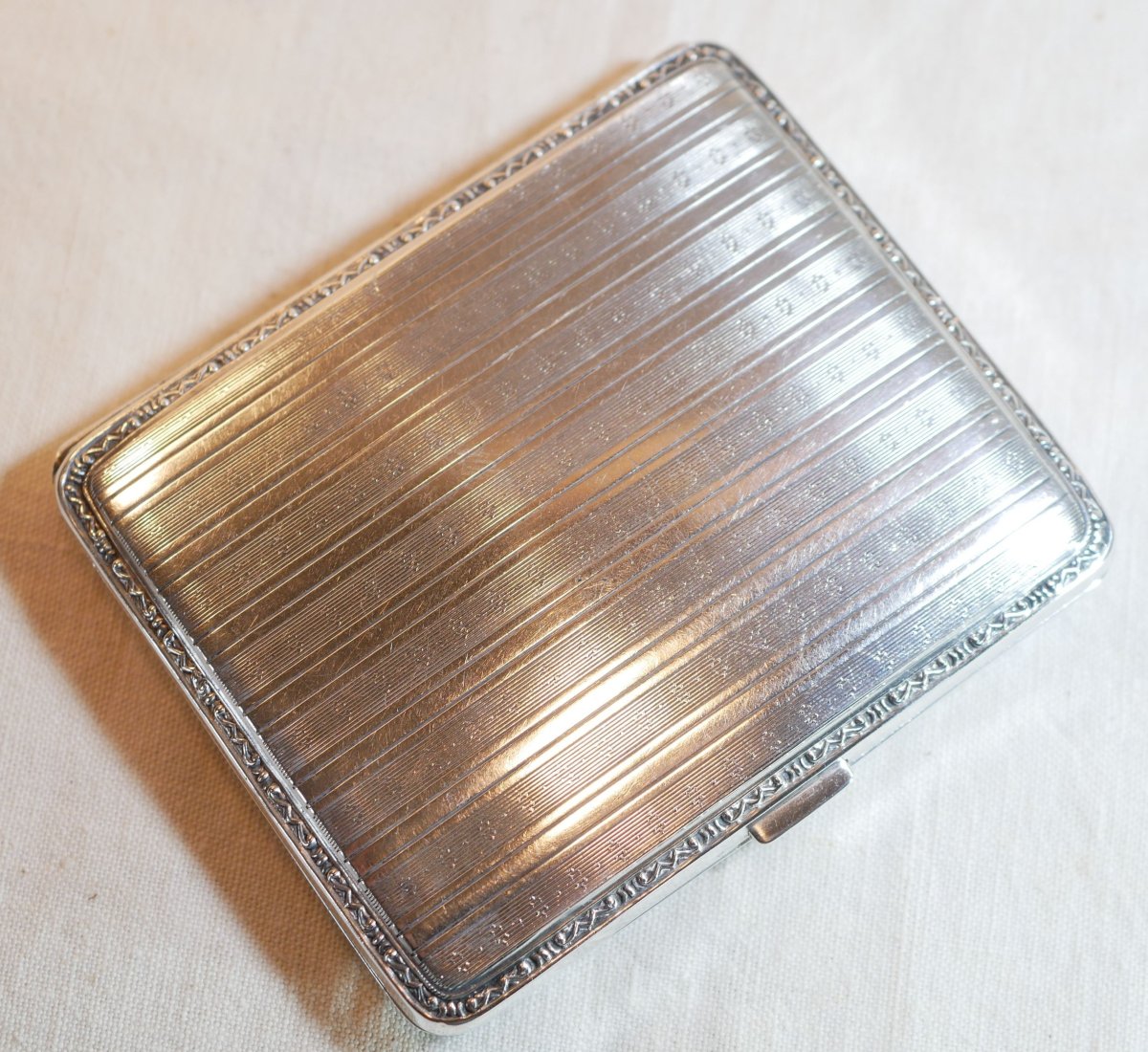 Silverware Cigarette Case Reward Club Oars Raguhn 1927 Silver Uka 800 -photo-2