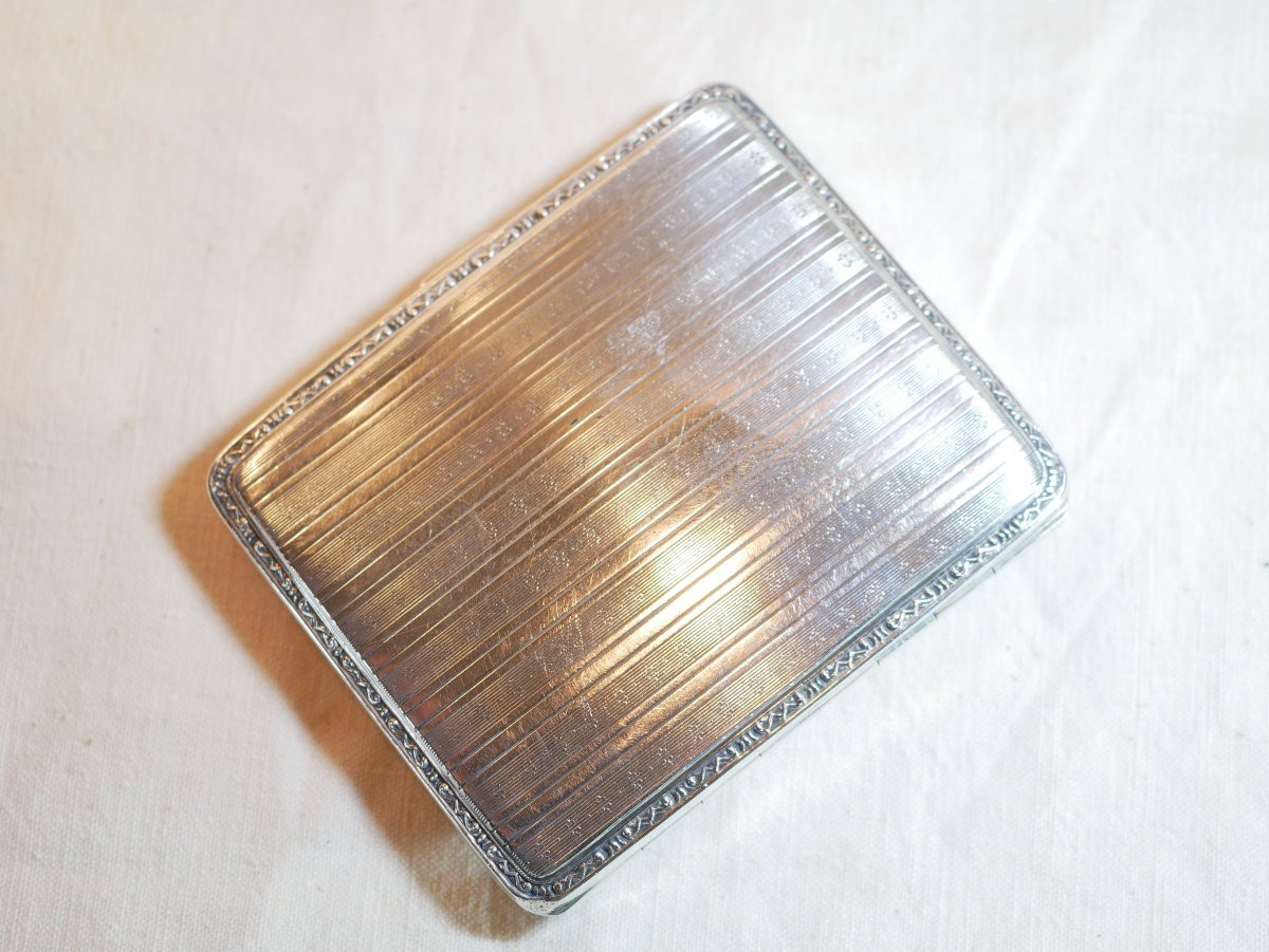 Silverware Cigarette Case Reward Club Oars Raguhn 1927 Silver Uka 800 -photo-1