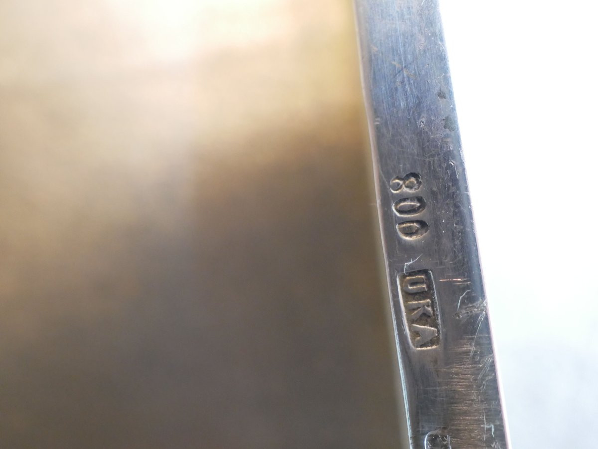 Silverware Cigarette Case Reward Club Oars Raguhn 1927 Silver Uka 800 -photo-5