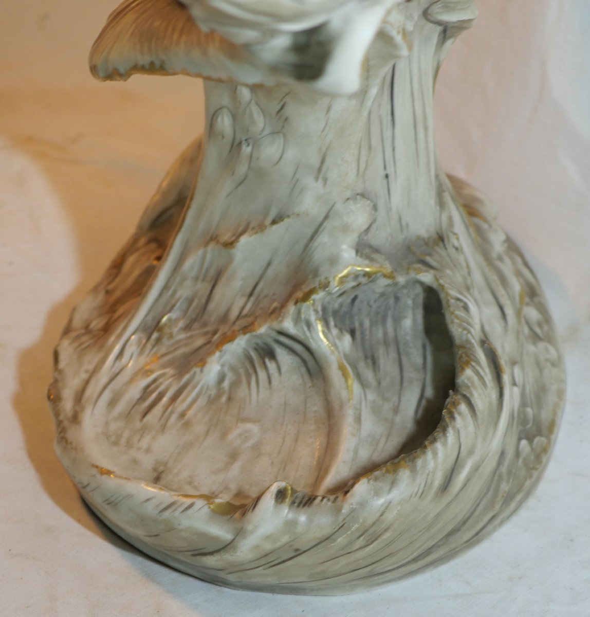 ART NOUVEAU Royal Dux Bohemia - Imposante Coupe Bohême vers 1900 - Néréide - SDC25DUX001-photo-1