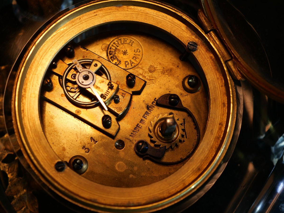 Pendule cristal mécanique Brunier XIXème -  fonctionnelle révisée -  BEA24BRU001-photo-6