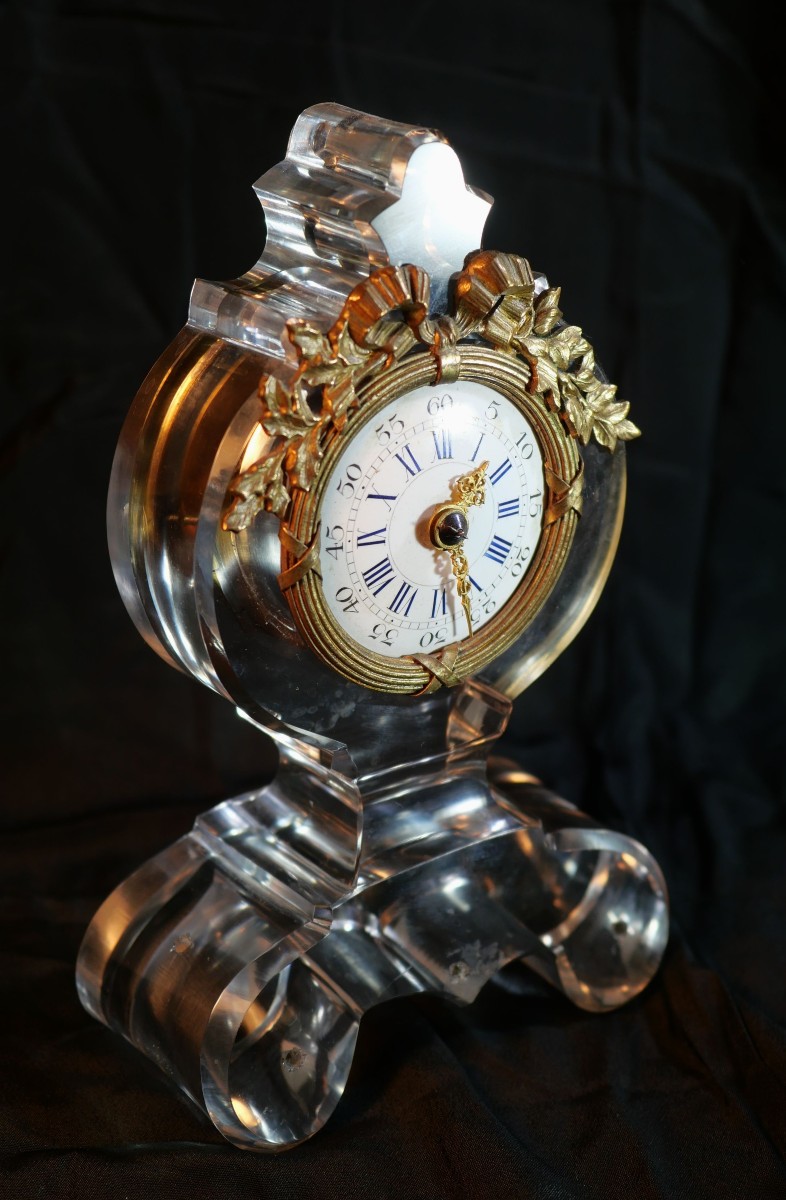 Pendule cristal mécanique Brunier XIXème -  fonctionnelle révisée -  BEA24BRU001