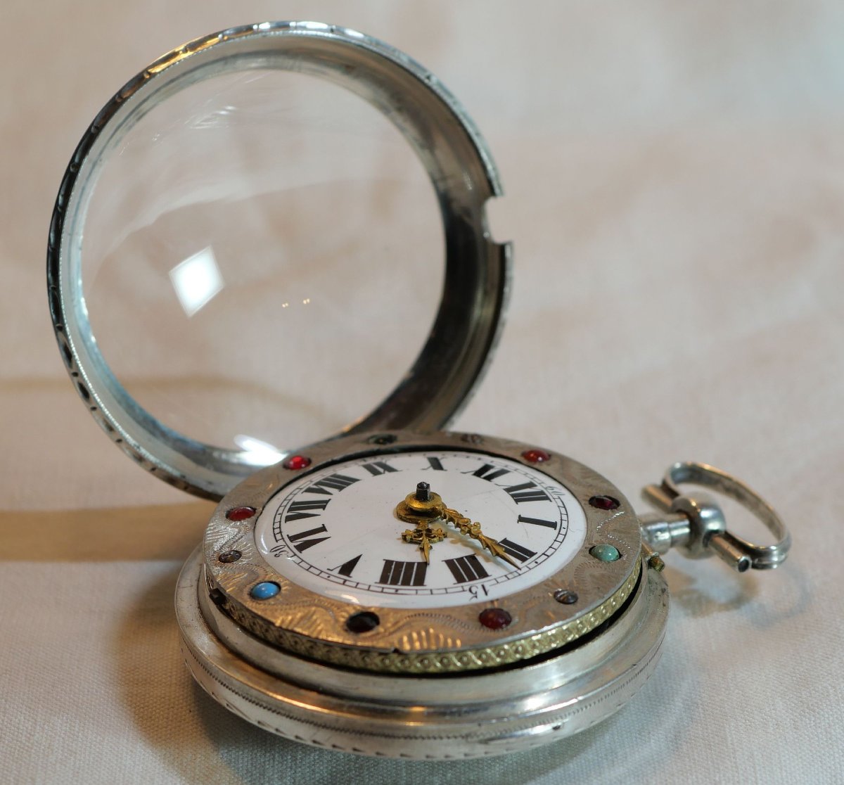 Montre gousset à coq XVIIIe siècle Russie Impériale époque Catherine II SCN25GOU001-photo-3