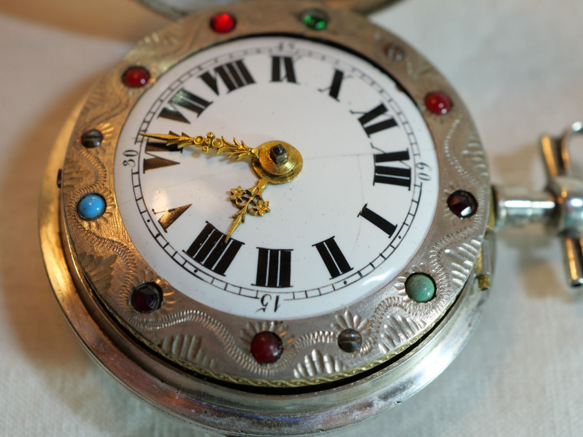 Montre gousset à coq XVIIIe siècle Russie Impériale époque Catherine II SCN25GOU001-photo-4