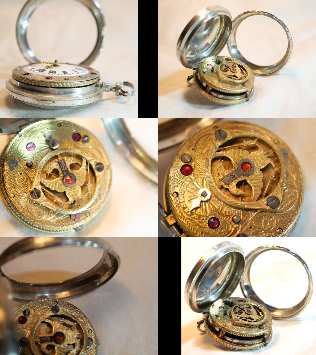 Montre gousset à coq XVIIIe siècle Russie Impériale époque Catherine II SCN25GOU001-photo-5