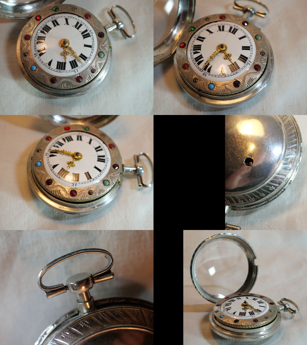 Montre gousset à coq XVIIIe siècle Russie Impériale époque Catherine II SCN25GOU001-photo-6