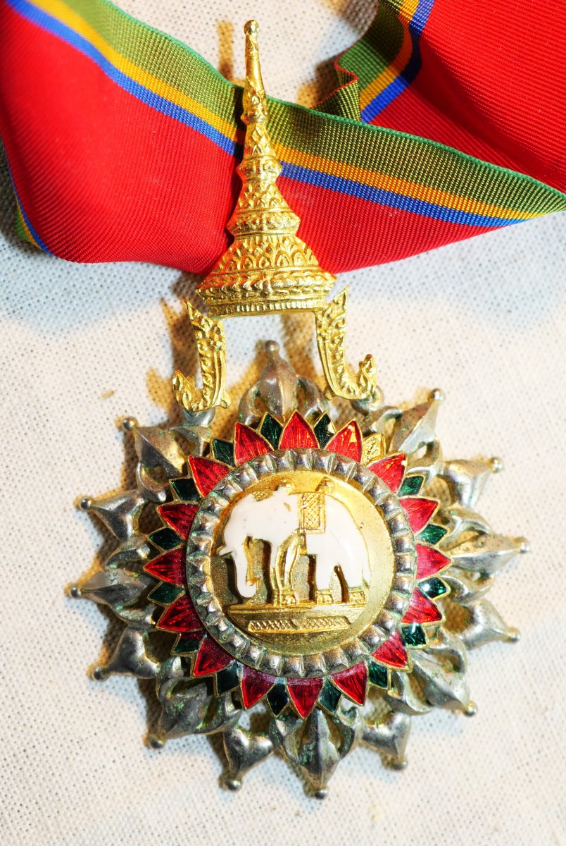 Commander Decoration Set, Order Of The White Elephant, Siam Superior Mission Bouvet Lis25elb001-photo-4