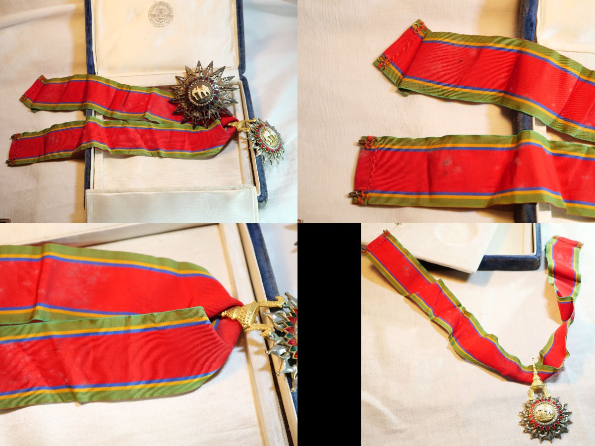 Commander Decoration Set, Order Of The White Elephant, Siam Superior Mission Bouvet Lis25elb001-photo-5