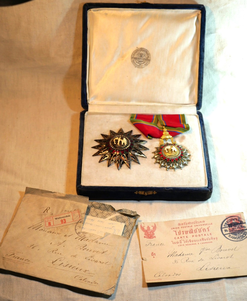 Commander Decoration Set, Order Of The White Elephant, Siam Superior Mission Bouvet Lis25elb001