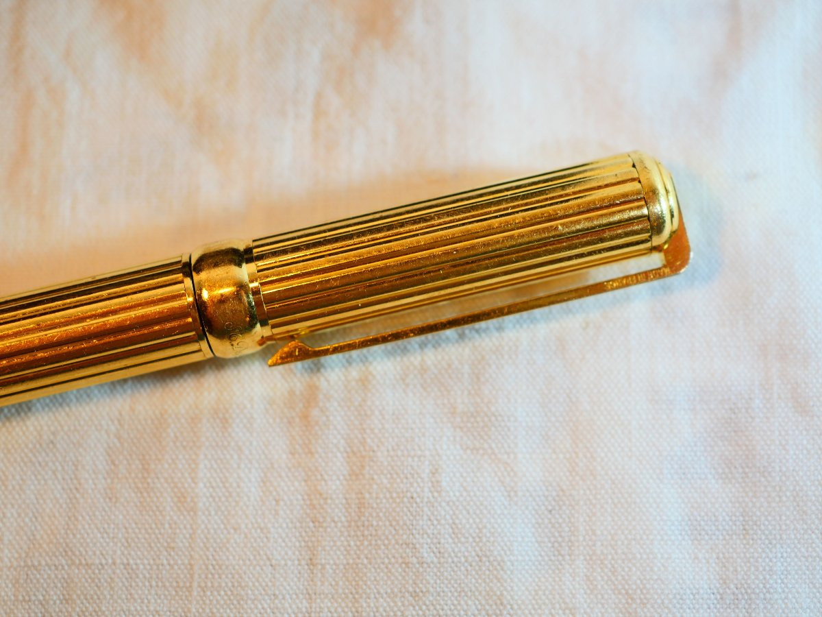 S. T. DUPONT  stylo plume or 750 mil 18K  corps plaqué or -  CDM25DUP001-photo-4