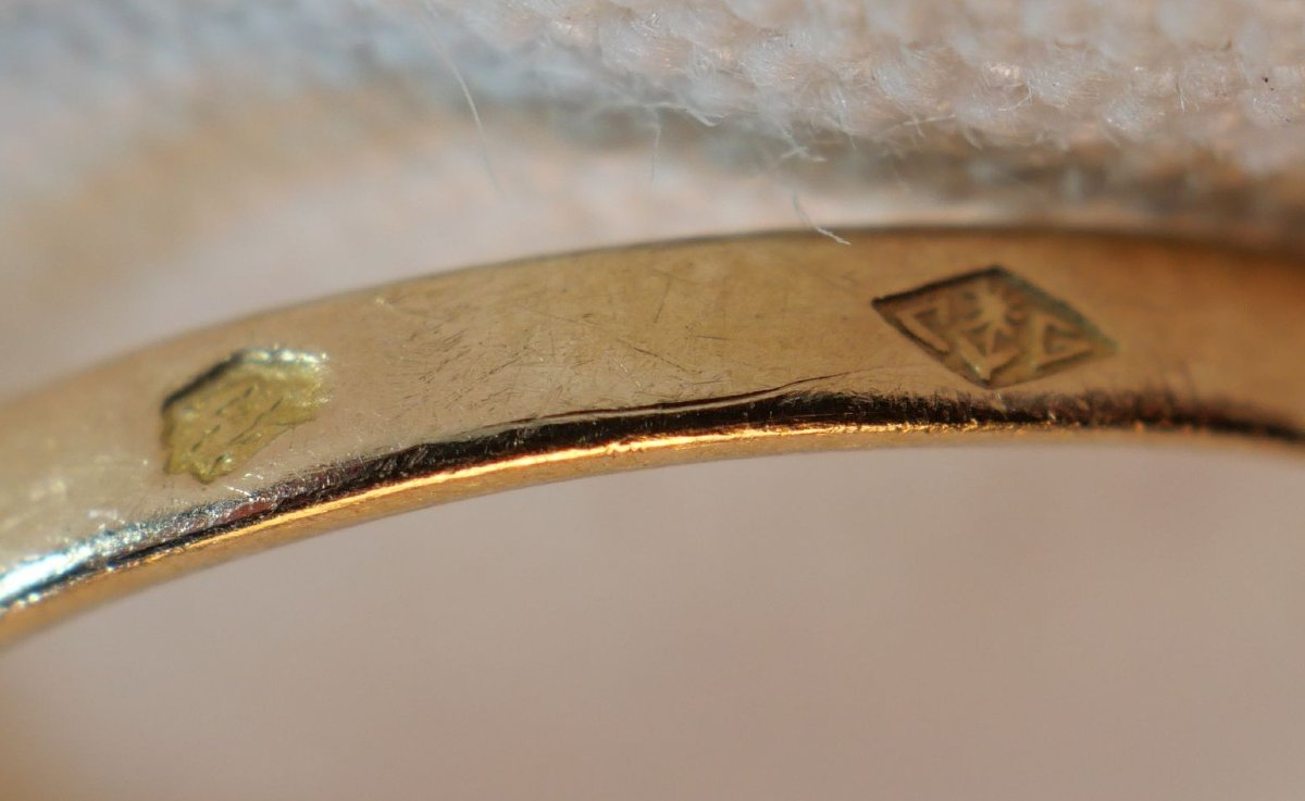 18k Gold Ring With Pearl, Gross Weight 1.6 Grams, Goldsmith Charles Godin, 1920, Sdc25bag002-photo-2