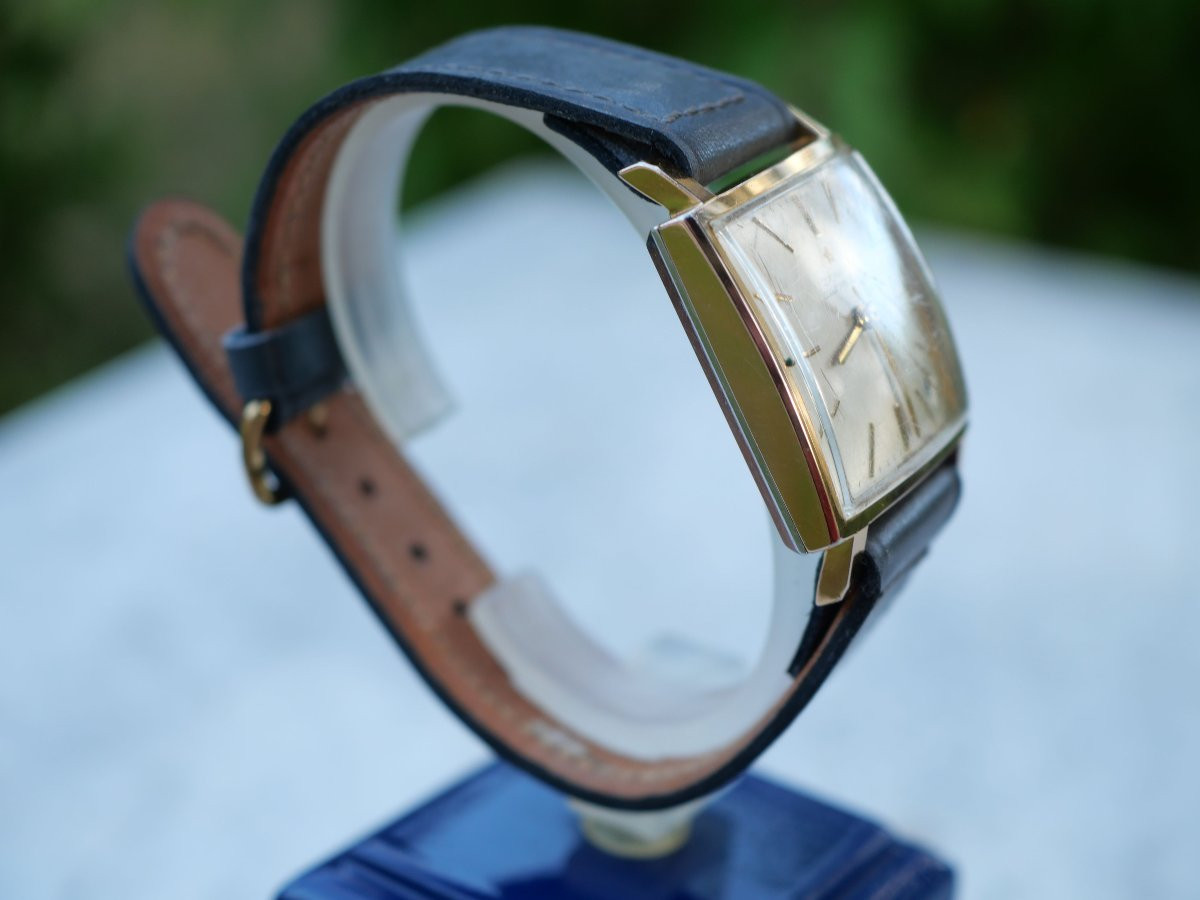 Montre bracelet parfaitement exacte homme Zenith plaqué or automatic modèle Square 17 jewels av-photo-5