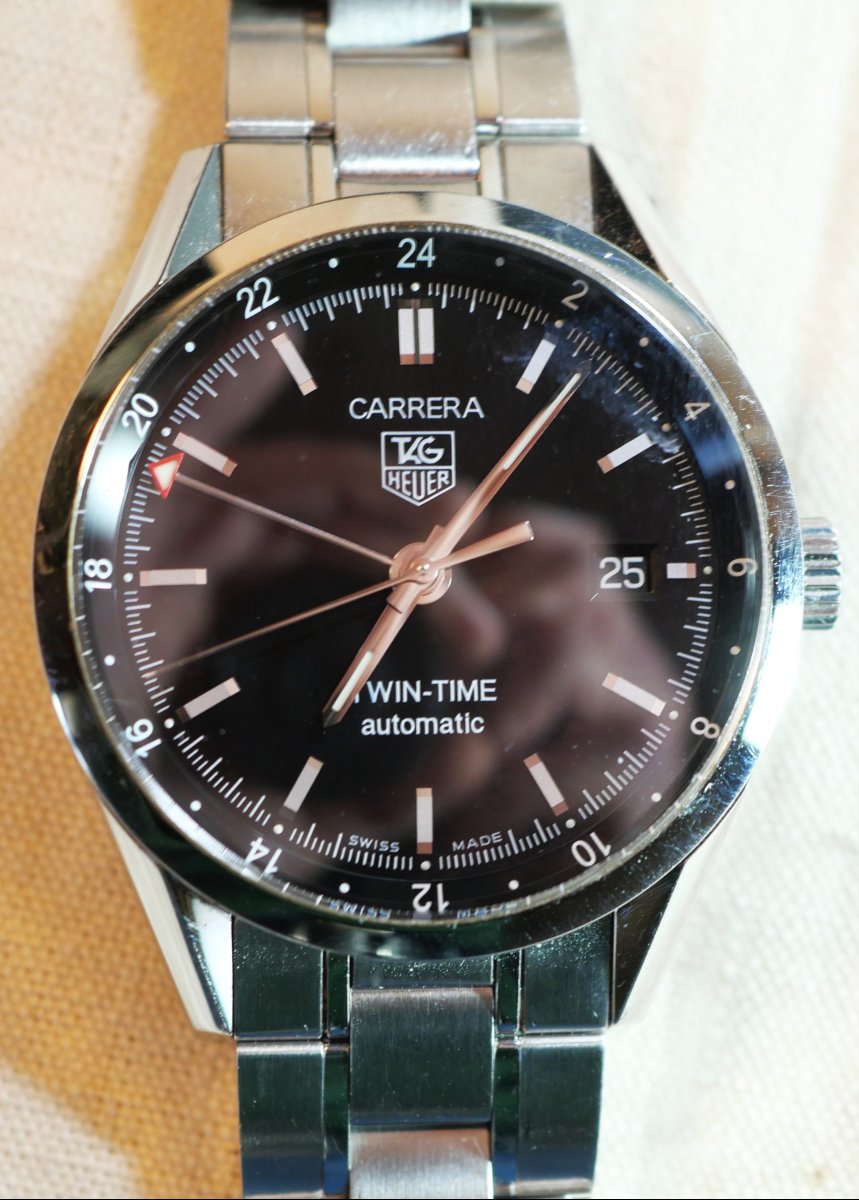 Tag Heuer Carrera Automatictwin-time – Wristwatch – Full Set – 2012 Crm25tag001-photo-1