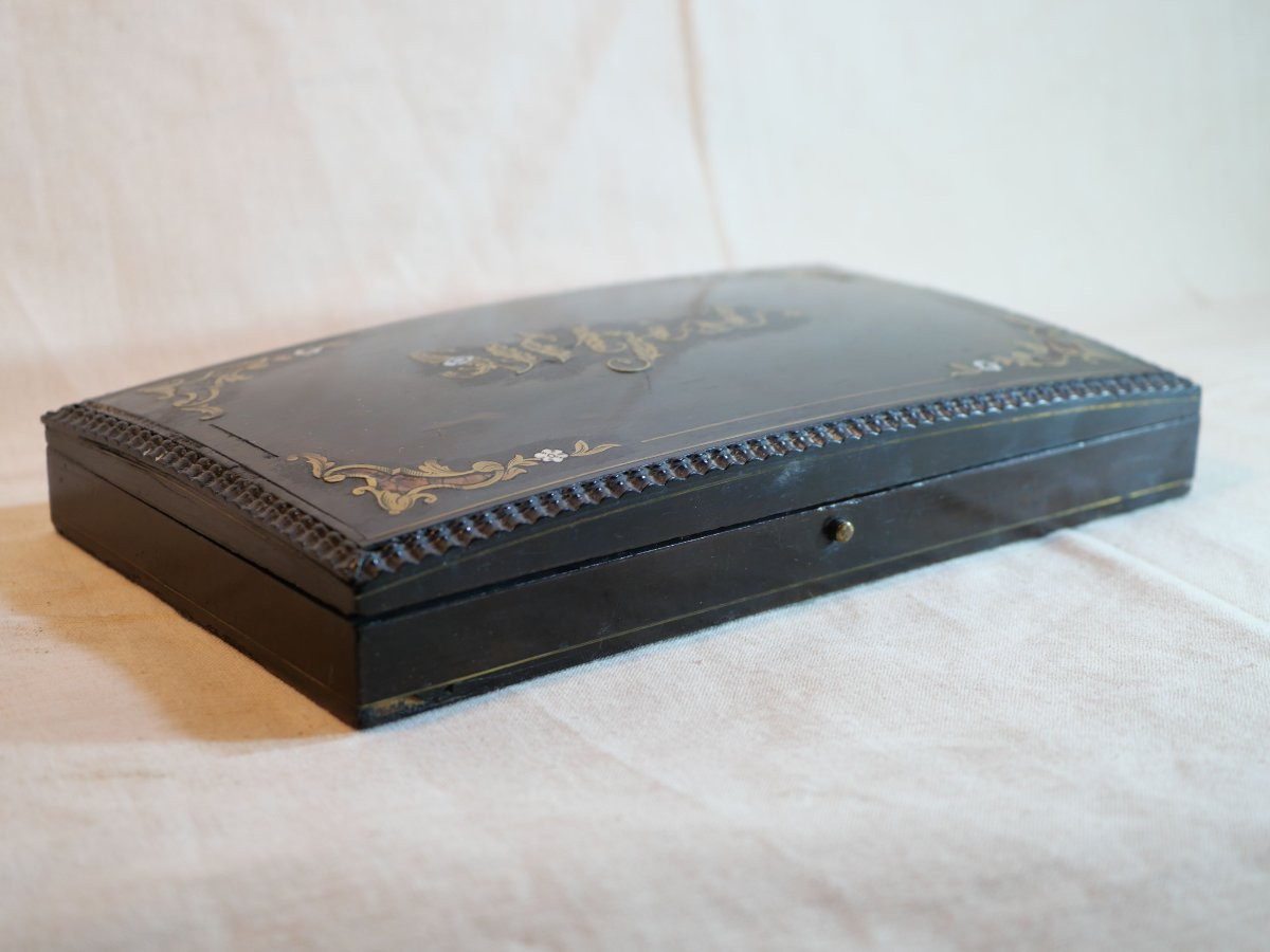 Beautiful Box For A Whist Card Game - 19th Century Marquetry - Ref Oui16wi001-photo-2