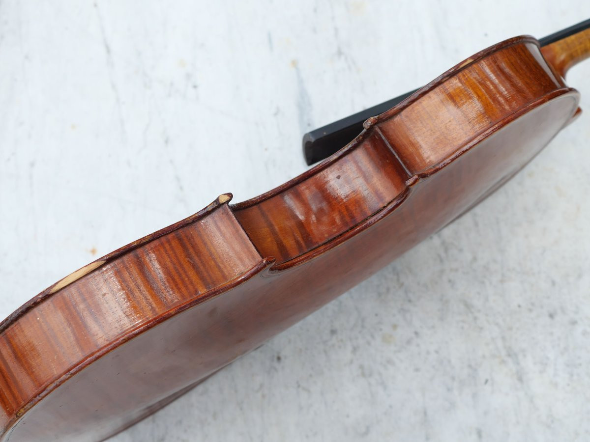 3/4 Size Mirecourt Bertholini Violin With Its Wooden Case - Her25vio001 -photo-3