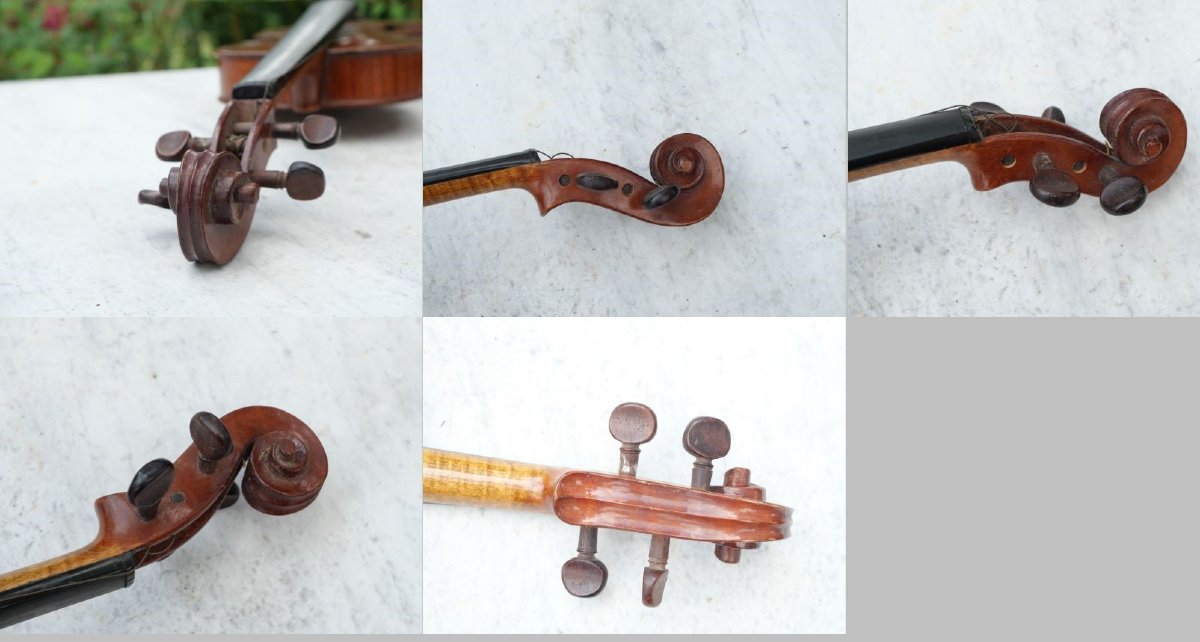 3/4 Size Mirecourt Bertholini Violin With Its Wooden Case - Her25vio001 -photo-7