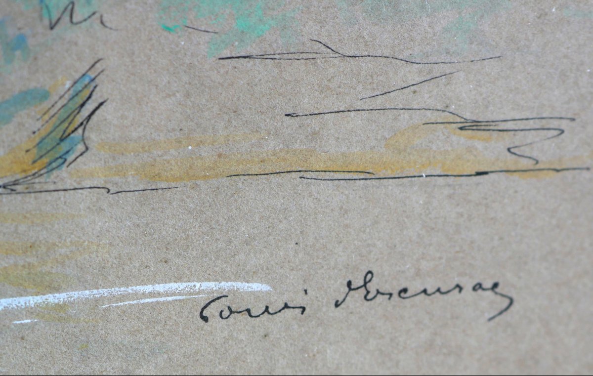 œuvre unique de Louis d'Escuray Humoristique chasse à courre et pêche REV25DES001 -photo-3