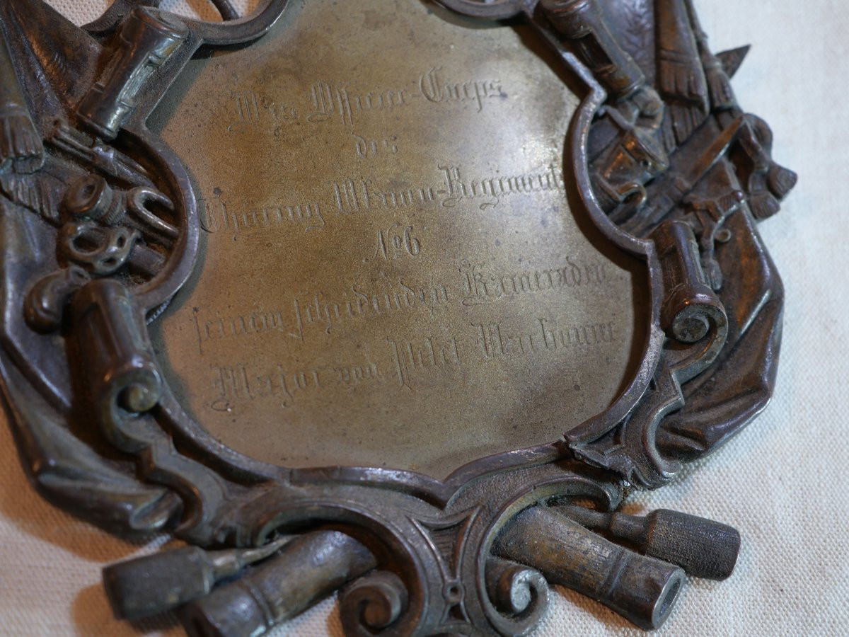 ALLEMAGNE - Plaque d'honneur Major von Pelet Narbonne  Thuring Ulanen Regiment n°6-photo-4