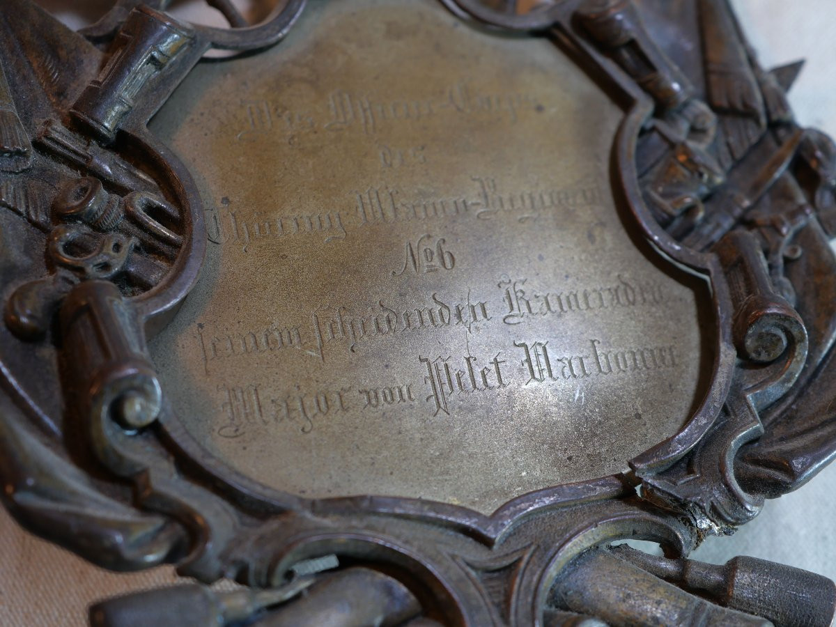 ALLEMAGNE - Plaque d'honneur Major von Pelet Narbonne  Thuring Ulanen Regiment n°6-photo-7