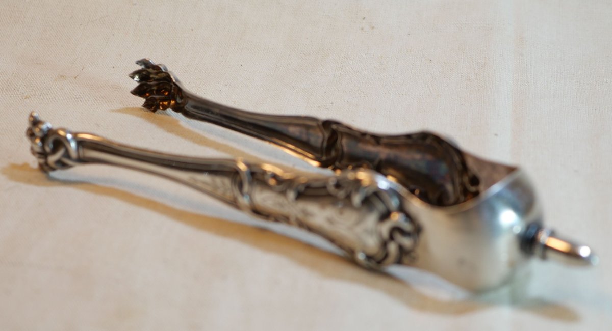 Pince à sucre argent  Minerve XIX BERTHIER poids 35,5 grammes SCH24PIN001-photo-3