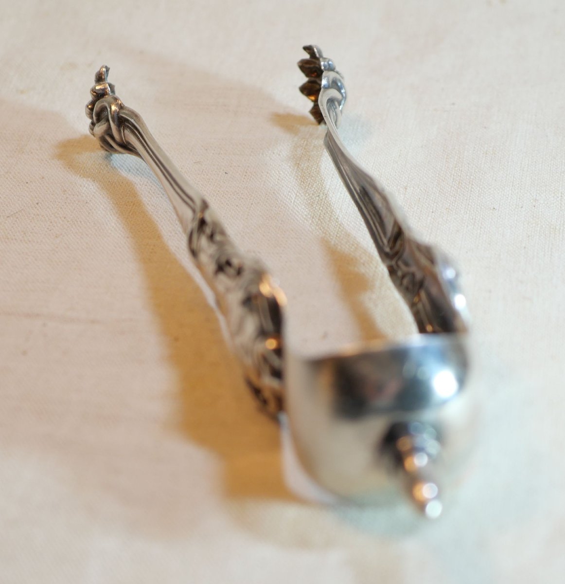 Pince à sucre argent  Minerve XIX BERTHIER poids 35,5 grammes SCH24PIN001-photo-4