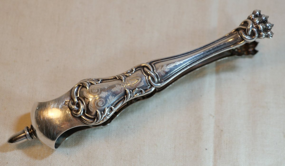 Pince à sucre argent  Minerve XIX BERTHIER poids 35,5 grammes SCH24PIN001-photo-1