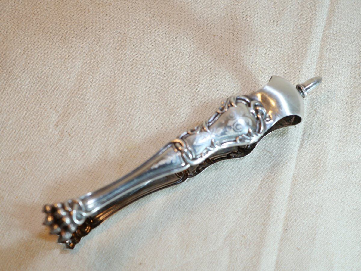 Pince à sucre argent  Minerve XIX BERTHIER poids 35,5 grammes SCH24PIN001-photo-2