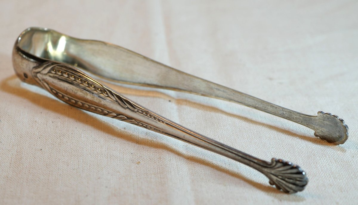 Solid Silver Sugar Tongs, Minerva Hallmark, Weight 41,73 Grams, Sch24pin001 -photo-4