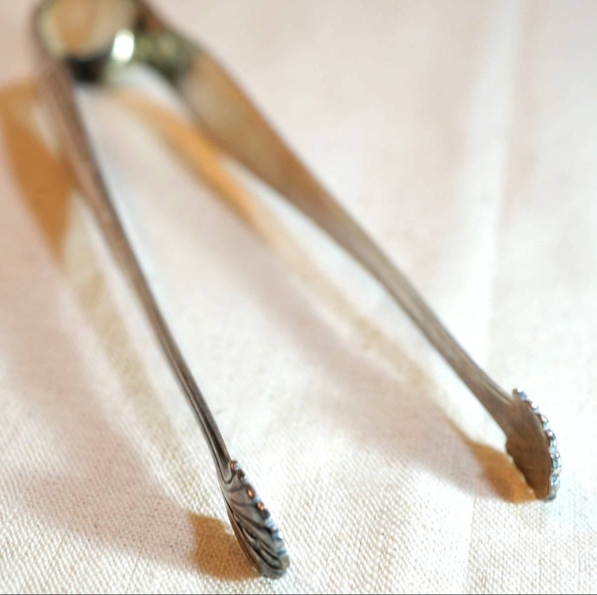 Solid Silver Sugar Tongs, Minerva Hallmark, Weight 41,73 Grams, Sch24pin001 -photo-2