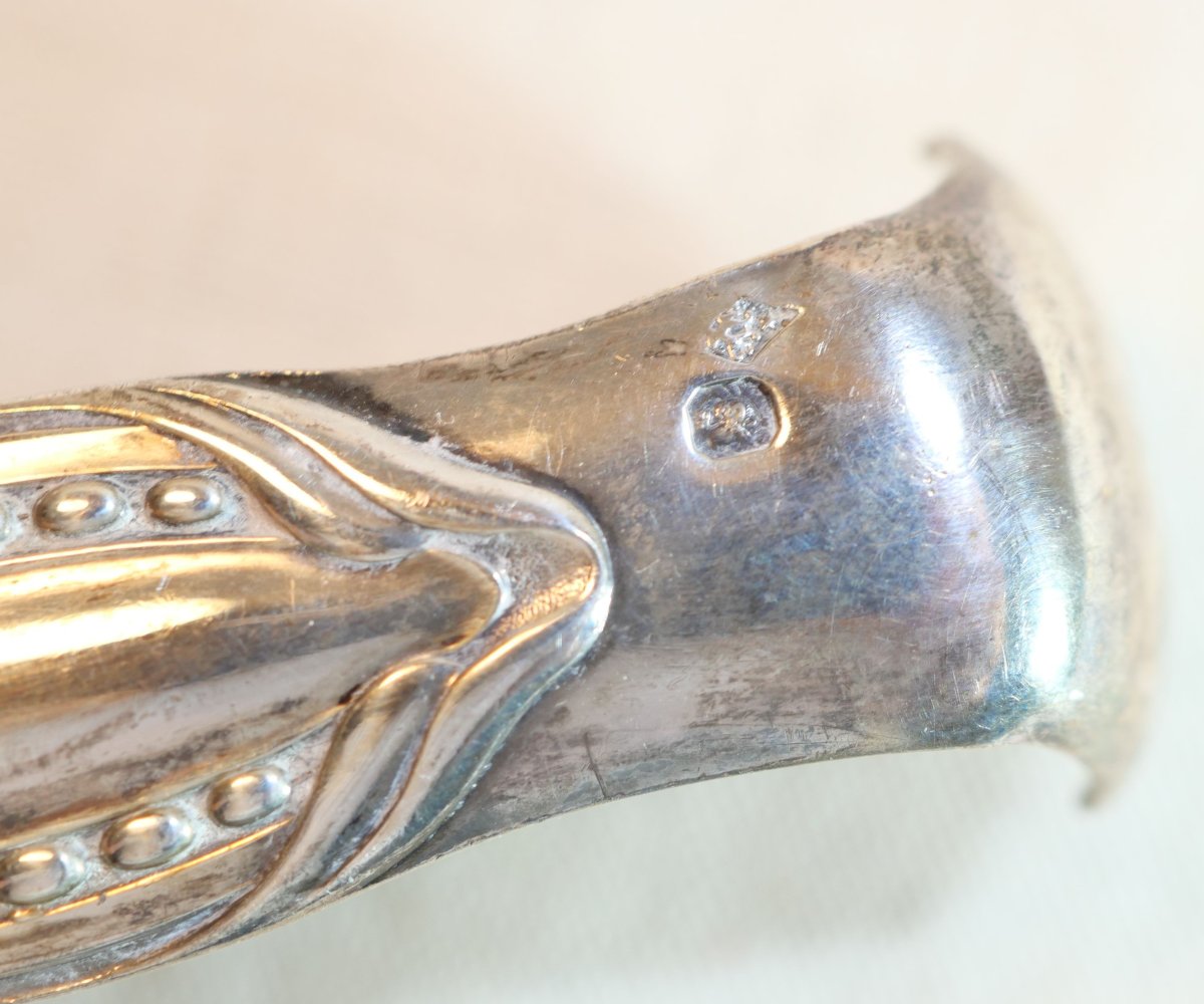 Solid Silver Sugar Tongs, Minerva Hallmark, Weight 41,73 Grams, Sch24pin001 -photo-4