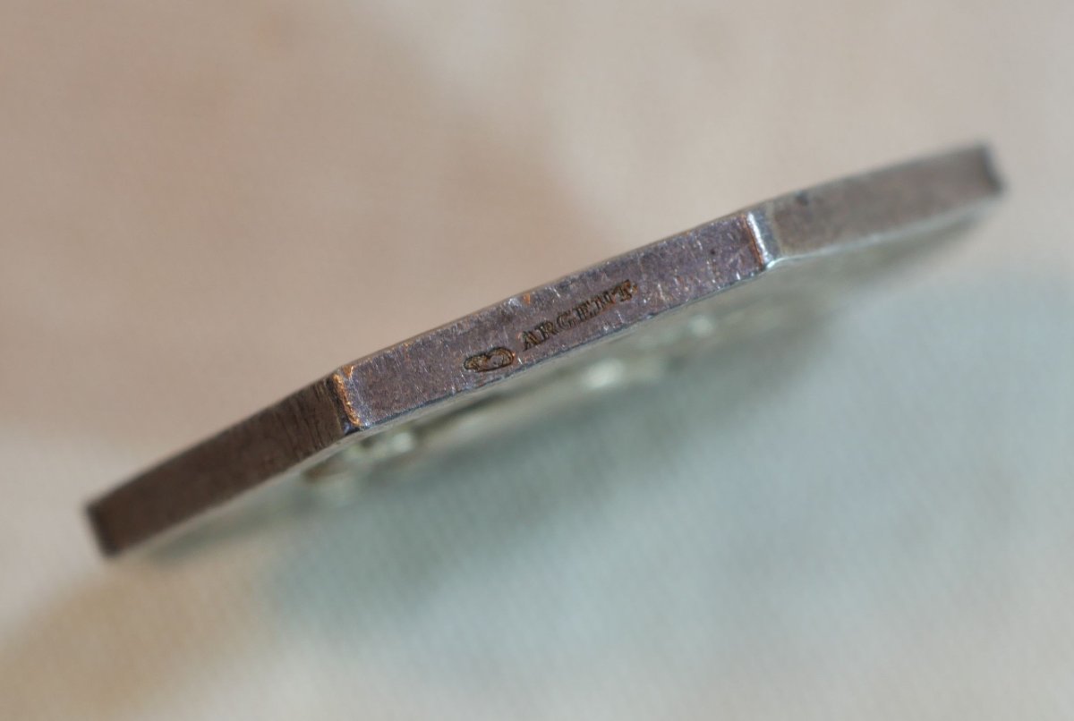 Solid Silver Token, General Insurance Company In Paris, Louis XVIII, 1818, 21g Sch24jet001-photo-3