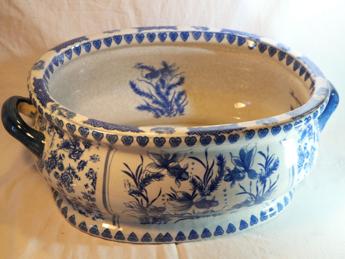 Delftware Aquarium With Fish Decoration, 19th Century - Sdc26aqu001-photo-2